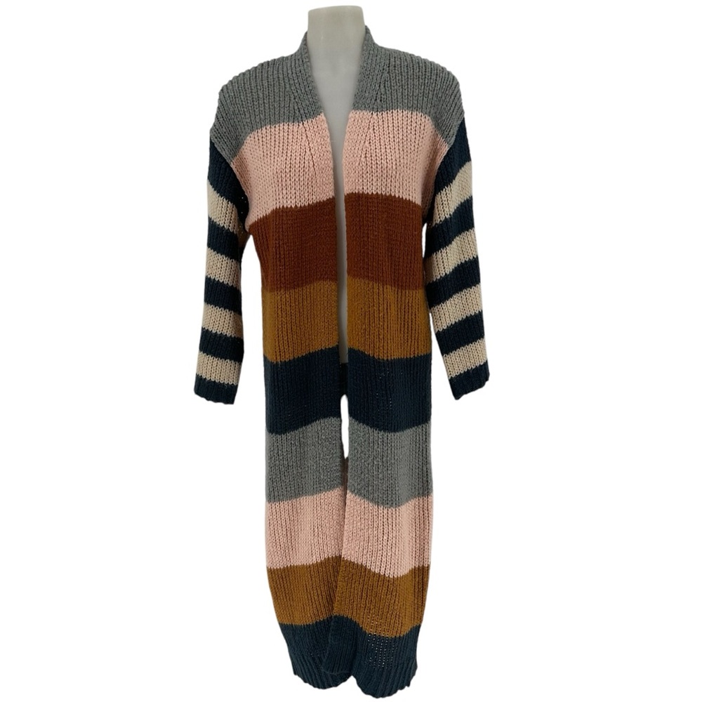 143 Story By Line Up Sz S Striped Women’s Cardigan Sweater Oversized Col…
